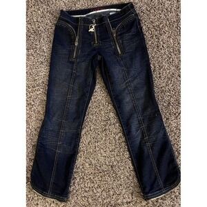 Y2K Vntg Baby Phat Jeans Sz 5 Gold Zipper Legs & Pockets‎ Cat Deadstock
